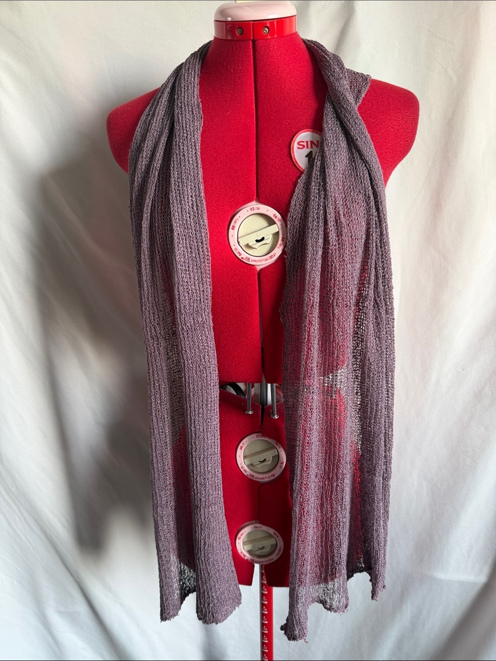 Lightweight Lavender Knit Wrap Scarf